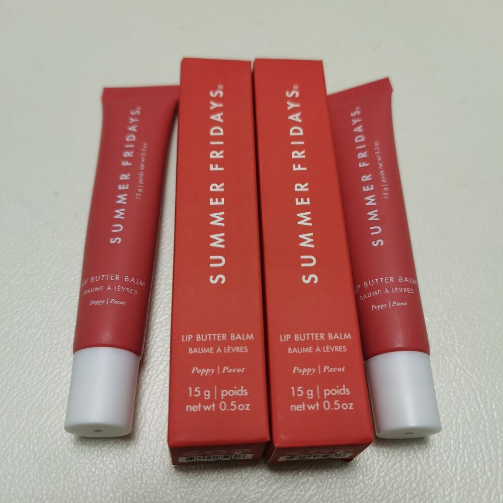 2pack( poppy )Summer Fridays Lip Butter Balm Conditioning Lip New With box